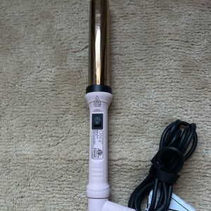 Lange Rose Gold Curling Wand - Pink Handle